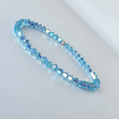 Pulsera Cristal Swarovski Elastizada Pedí Tu Color
