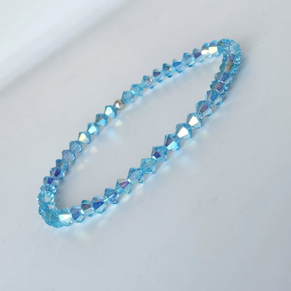 Pulsera Cristal Swarovski Elastizada Pedí Tu Color