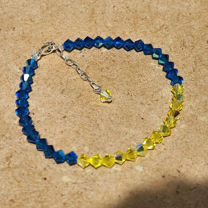 Pulsera ALMA Cristal Swarovski 4mm Boca Jrs
