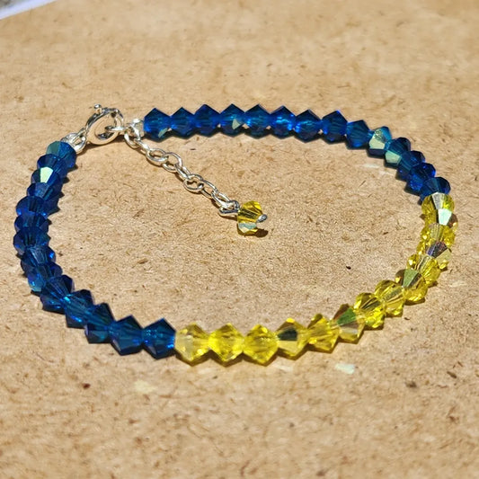 Pulsera ALMA Cristal Swarovski 4mm Boca Jrs