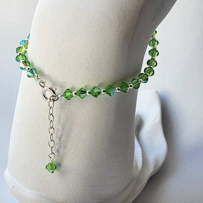 Pulsera Cristal Swarovski Elements Bolita Plata 925 Varios Colores
