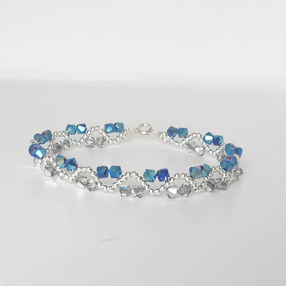 Pulsera ONDAS Cristal Swarovski Elements Plata 925 Colores