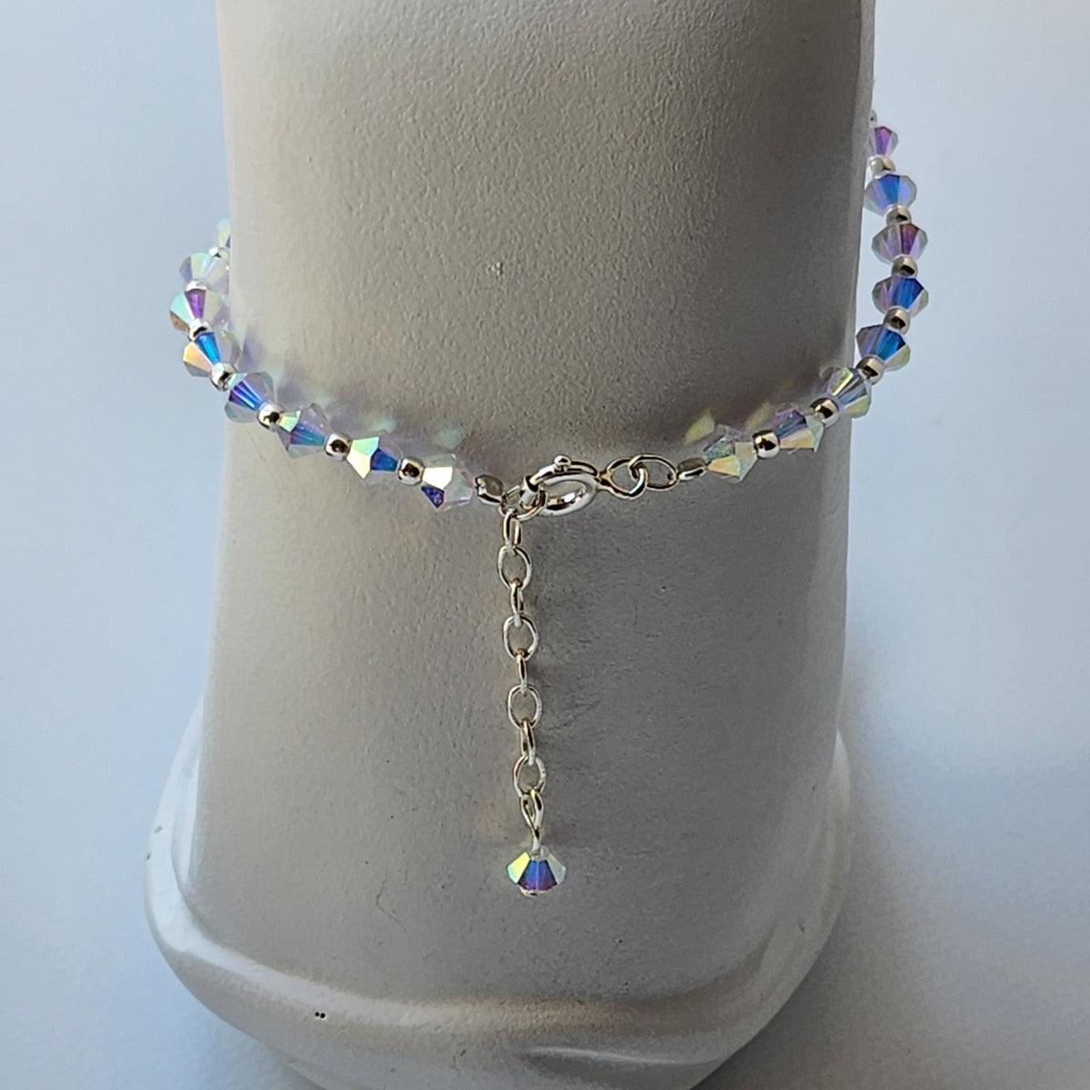 Pulsera Cristal Swarovski Elements Bolita Plata 925 Varios Colores