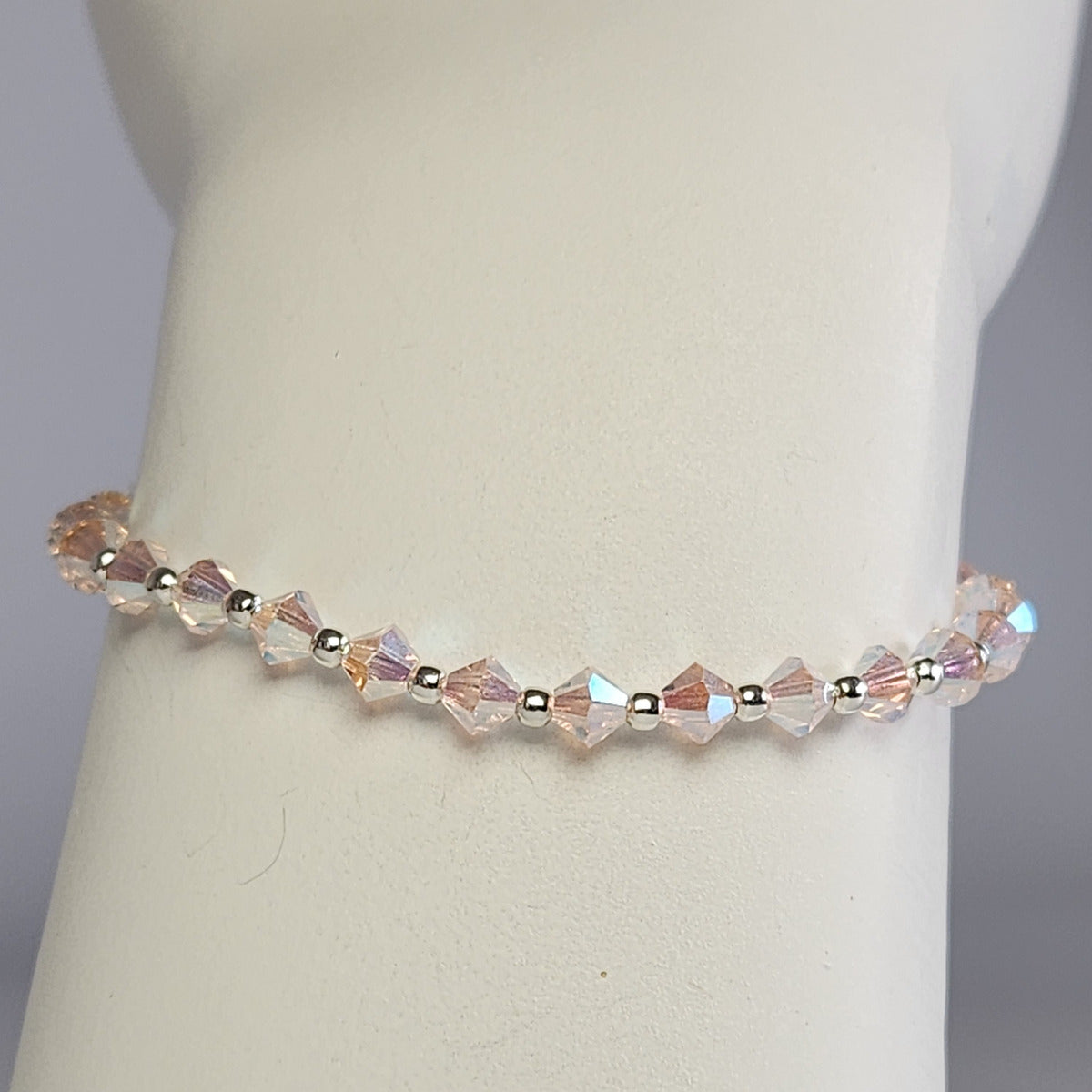 Pulsera Cristal Swarovski Elements Bolita Plata 925 Varios Colores