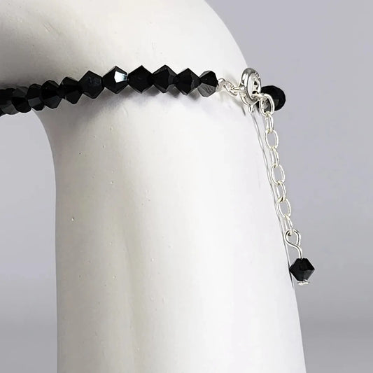 Pulsera ALMA Cristal Swarovski 4mm Jet Hematite Half