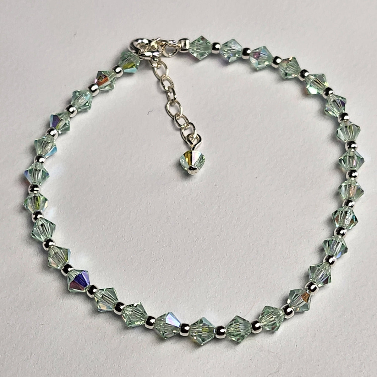 Pulsera Cristal Swarovski Elements Bolita Plata 925 Varios Colores
