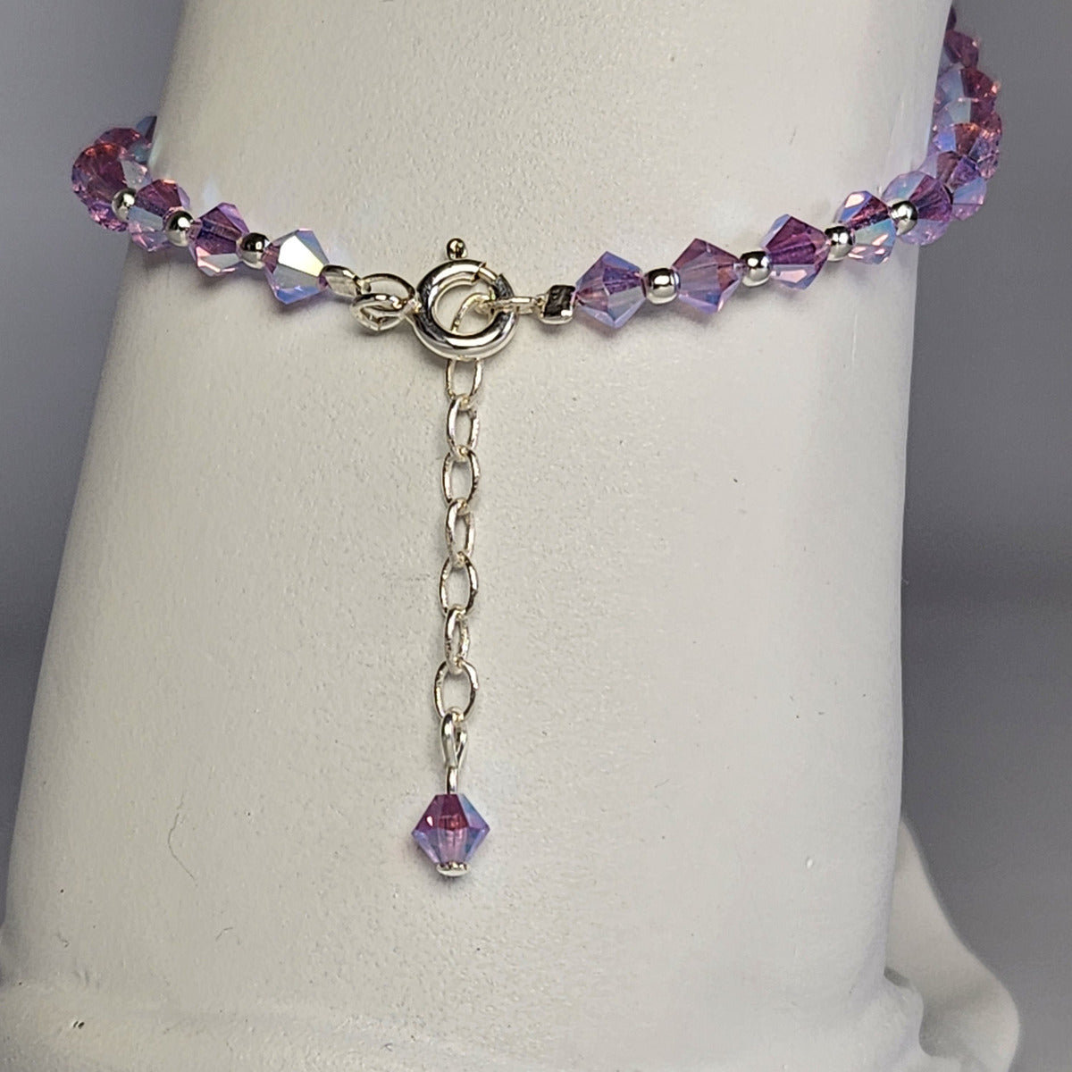 Pulsera Cristal Swarovski Elements Bolita Plata 925 Varios Colores