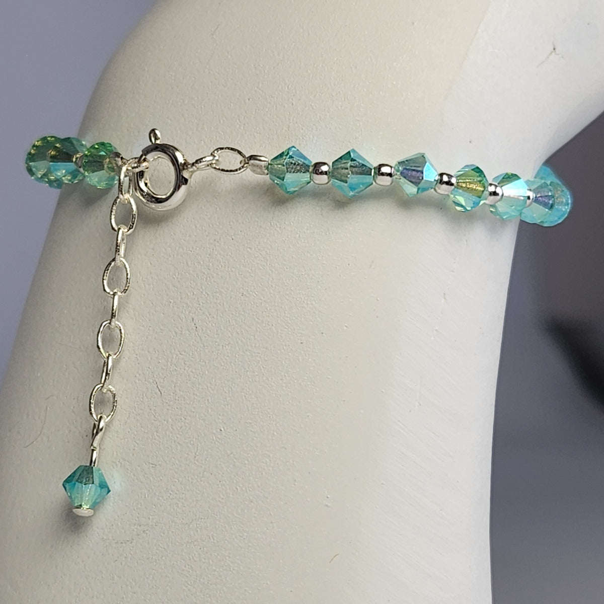 Pulsera Cristal Swarovski Elements Bolita Plata 925 Varios Colores