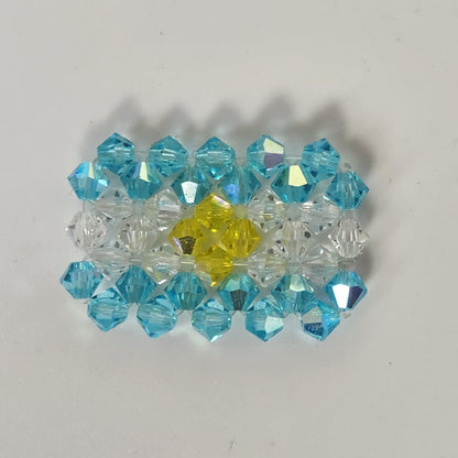 Pin Escarapela Bandera Argentina Cristal Swarovski Elements 3mm