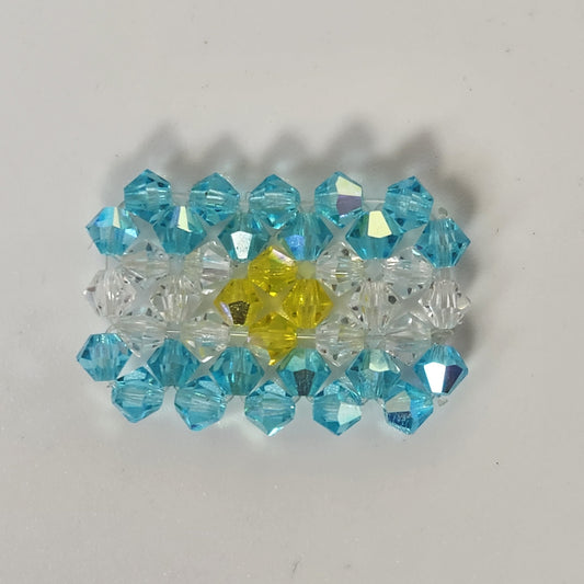 Pin Escarapela Bandera Argentina Cristal Swarovski Elements 3mm