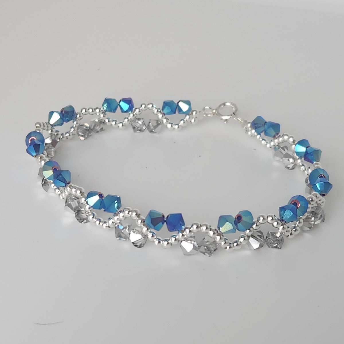 Pulsera ONDAS Cristal Swarovski Elements Plata 925 Colores