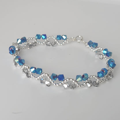 Pulsera ONDAS Cristal Swarovski Elements Plata 925 Colores