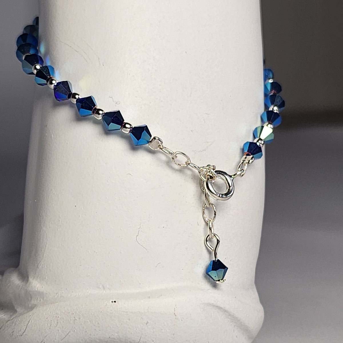 Pulsera Cristal Swarovski Elements Bolita Plata 925 Varios Colores