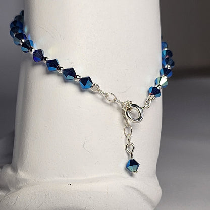 Pulsera Cristal Swarovski Elements Bolita Plata 925 Varios Colores