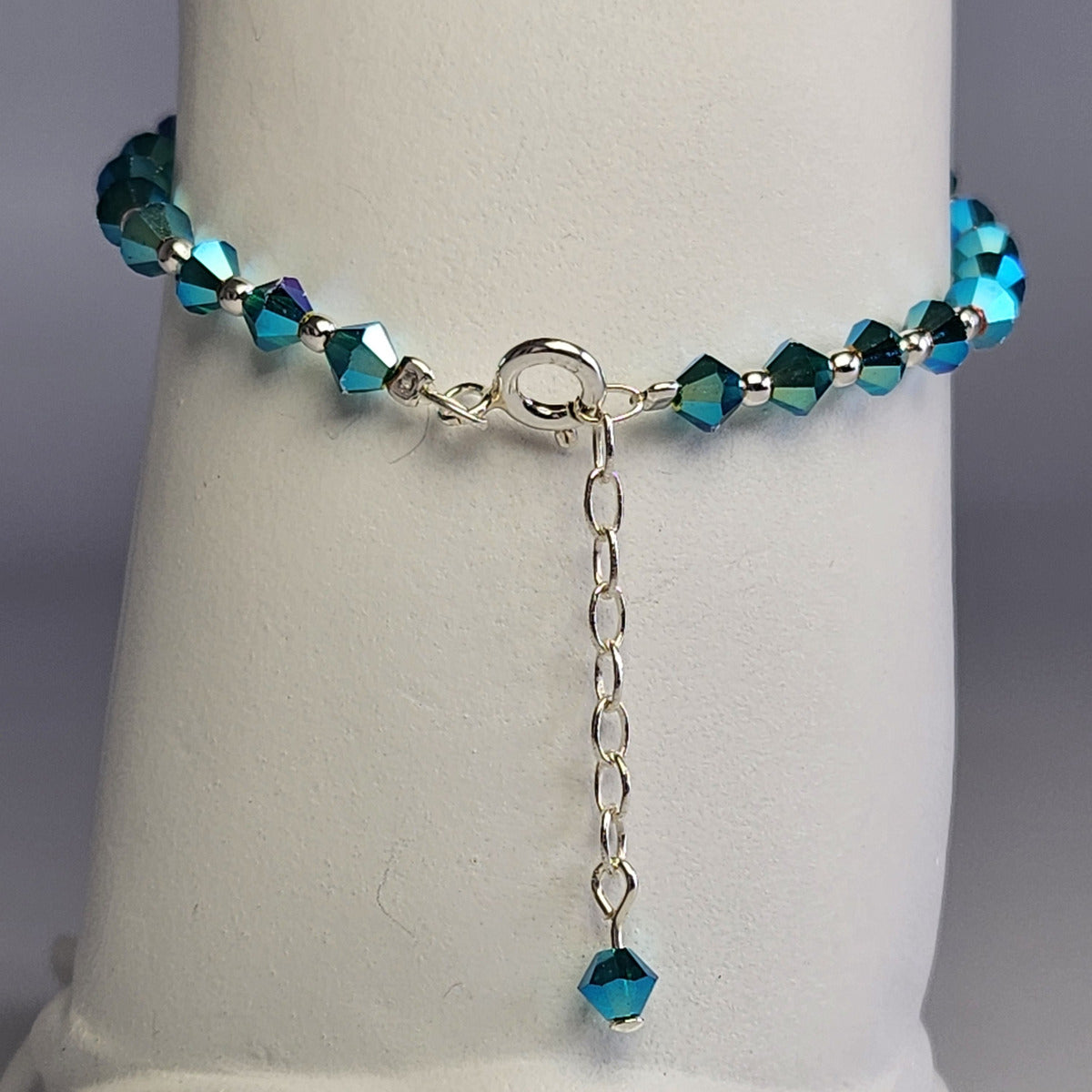 Pulsera Cristal Swarovski Elements Bolita Plata 925 Varios Colores