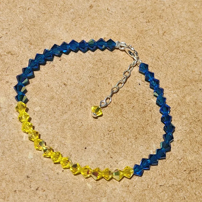 Pulsera ALMA Cristal Swarovski 4mm Boca Jrs