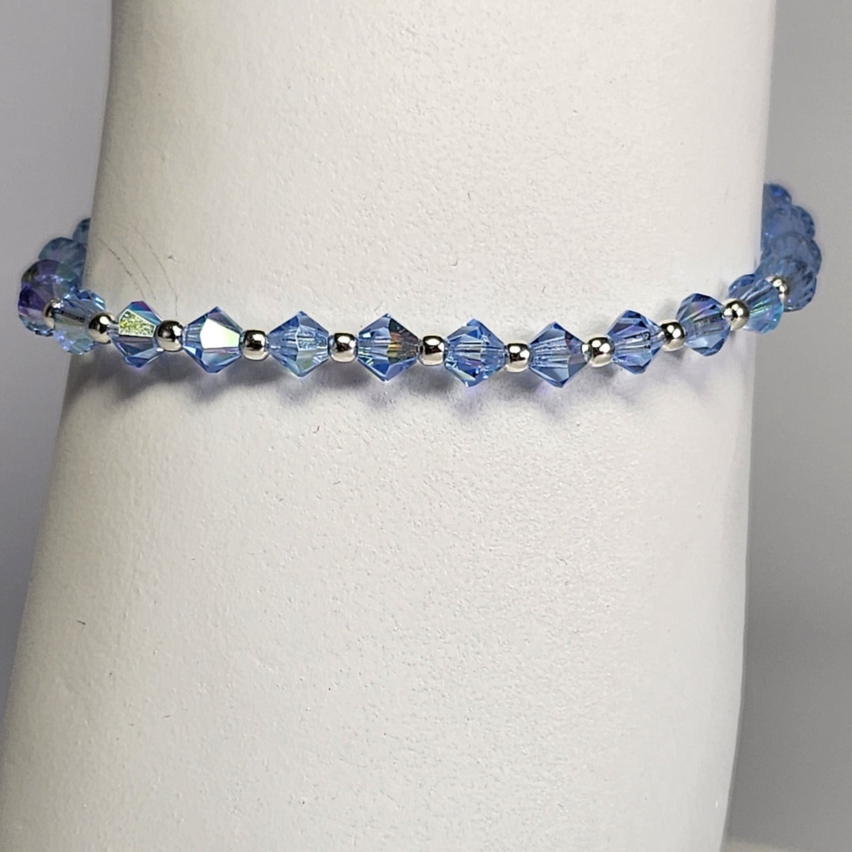 Pulsera Cristal Swarovski Elements Bolita Plata 925 Varios Colores