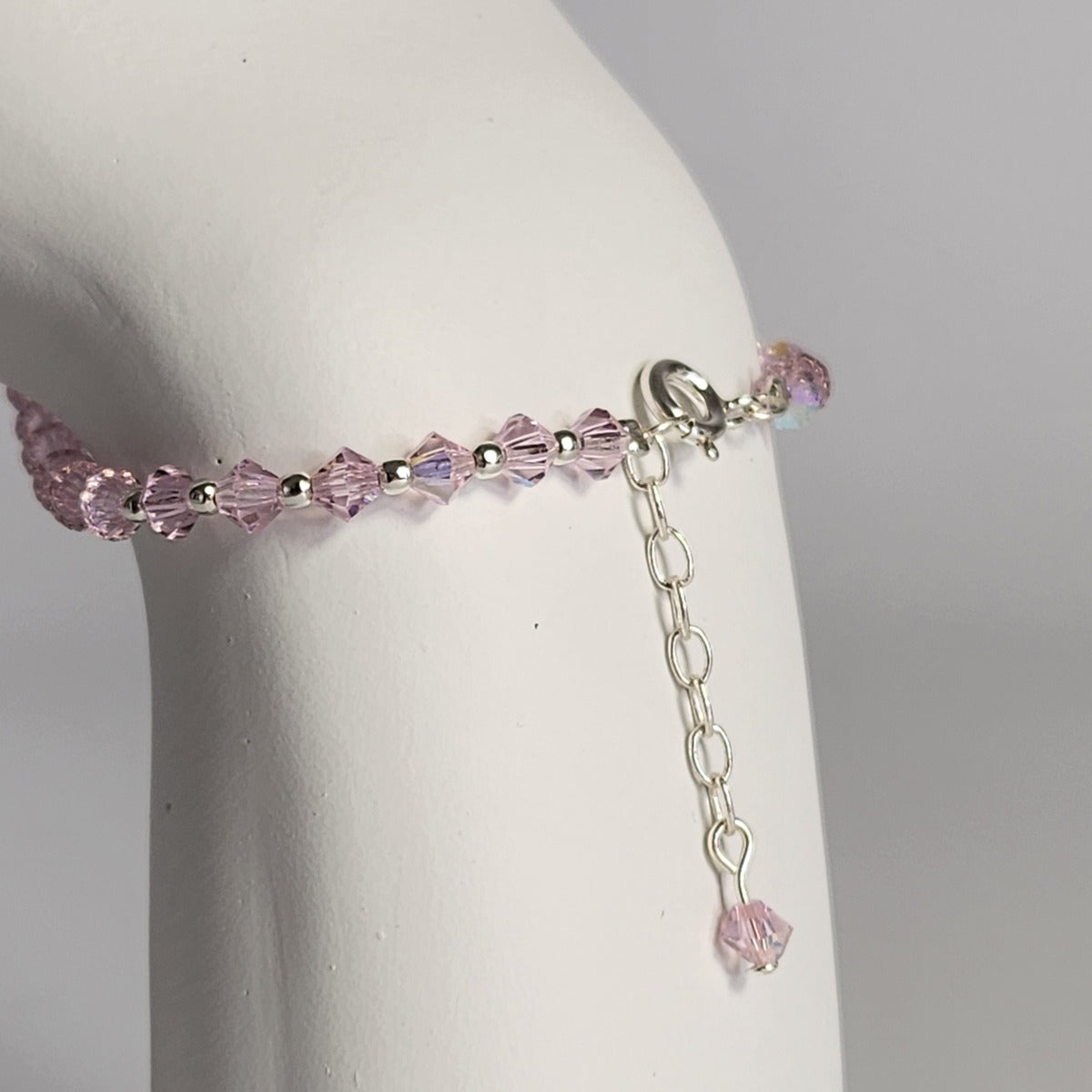 Pulsera Cristal Swarovski Elements Bolita Plata 925 Varios Colores