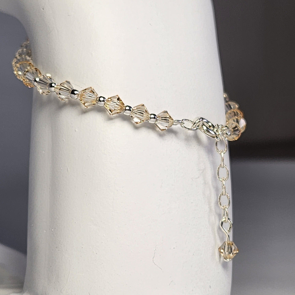 Pulsera Cristal Swarovski Elements Bolita Plata 925 Varios Colores