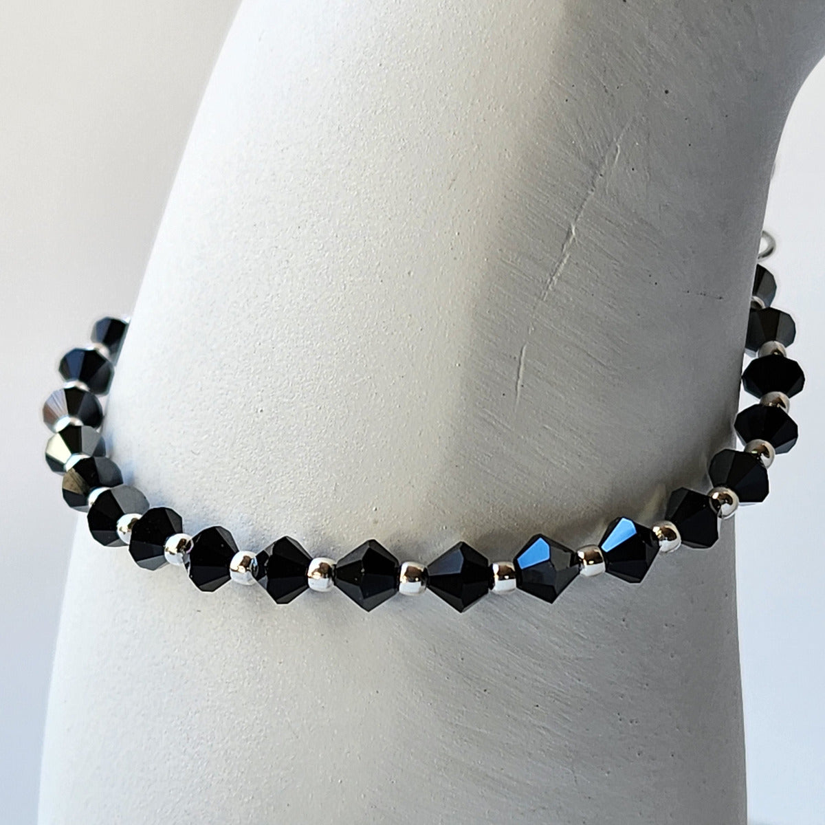 Pulsera Cristal Swarovski Elements Bolita Plata 925 Varios Colores
