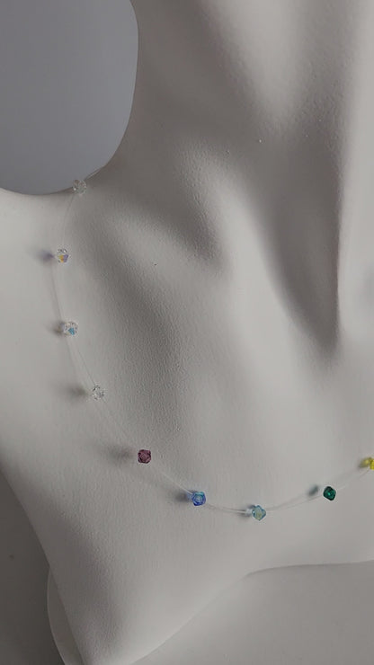 Collar Tanza Cristal Swarovski Elements Biconos 4mm Varios Colores