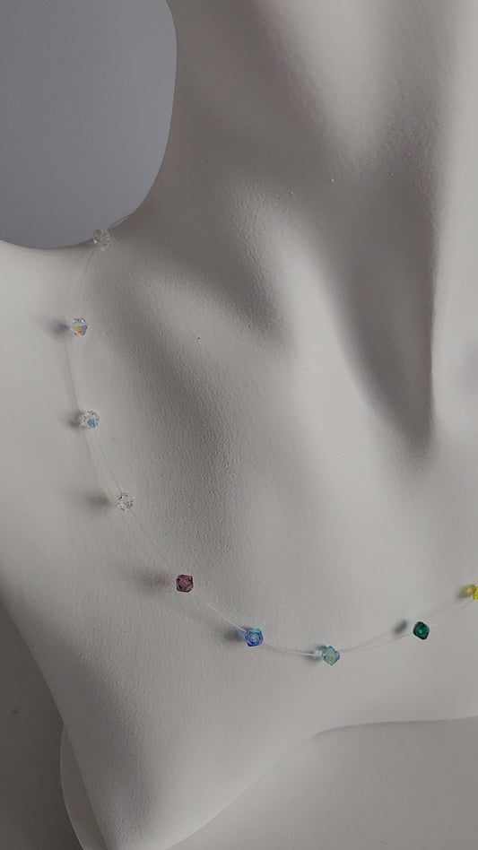 Collar Tanza Cristal Swarovski Elements Biconos 4mm Varios Colores